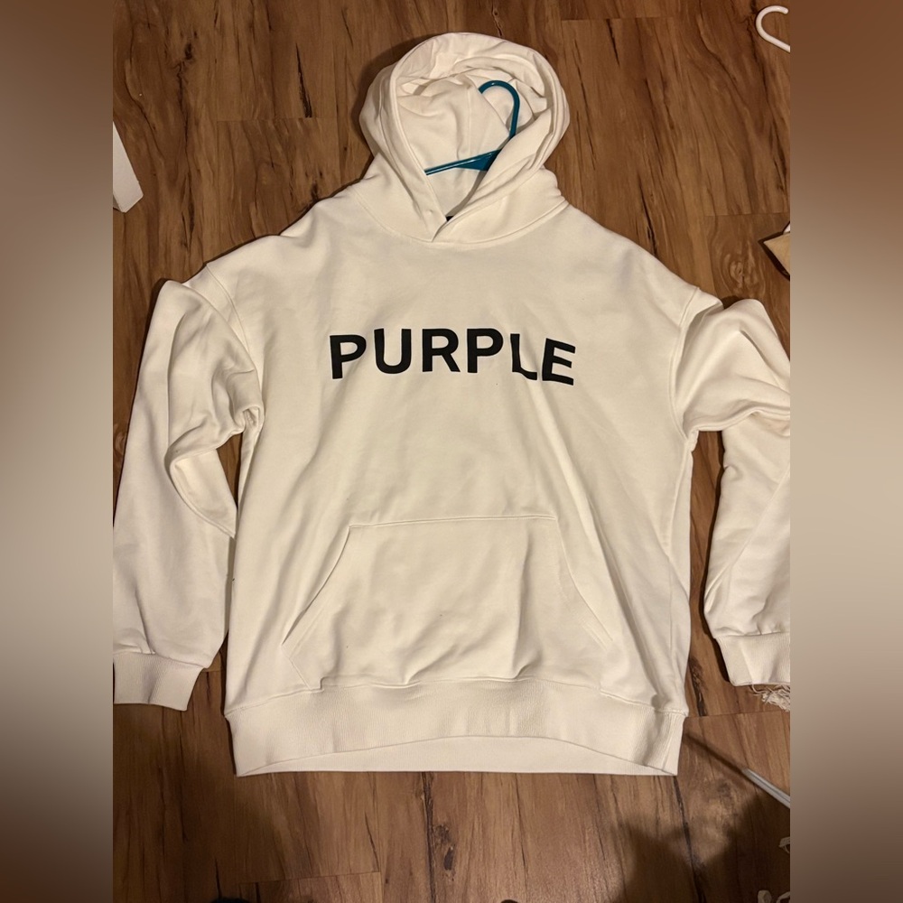 White and black Purple hoodie